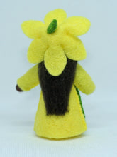 Daffodil Fairy (miniature standing felt doll, flower hat)
