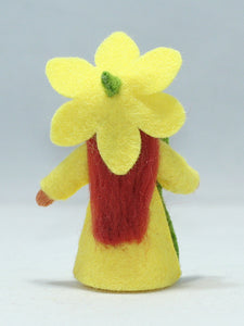 Daffodil Fairy Doll – 2.5” & 3" Handmade Felt Waldorf Decorations by Ambrosius