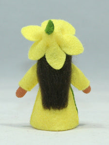 Daffodil Fairy Doll – 2.5” & 3" Handmade Felt Waldorf Decorations by Ambrosius