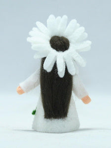 Daisy Fairy Doll – 2.5” Handmade Felt Waldorf Decoration by Ambrosius