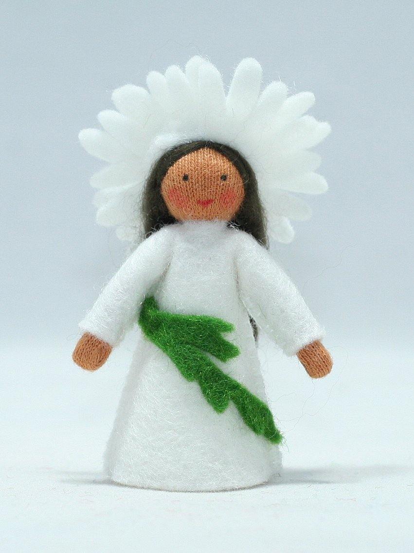 Daisy Fairy Doll – 2.5” Handmade Felt Waldorf Decoration by