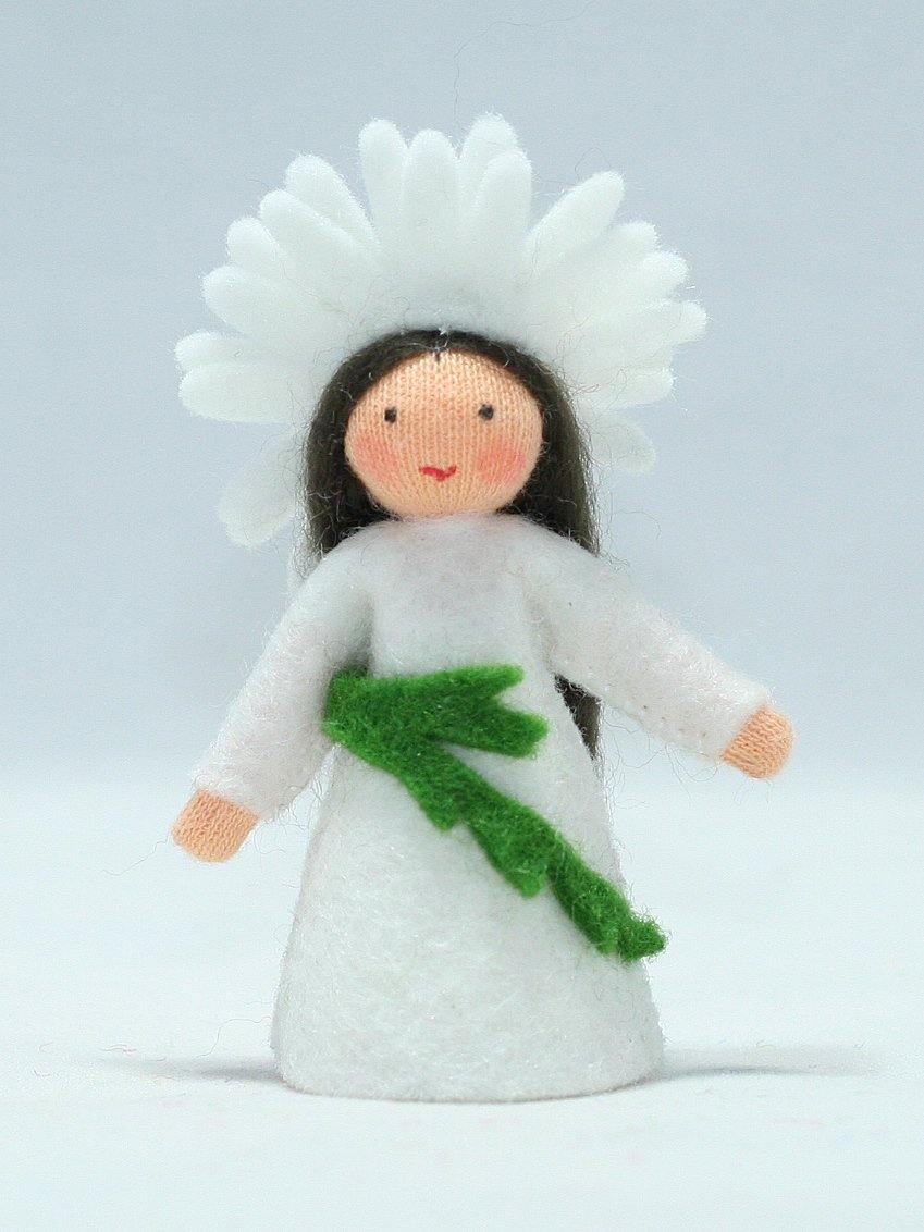 Seraページ　創作ビスクドール『flower fairy II 』 Daisy Fairy Doll – 2.5” Handmade Felt Waldorf Decoration by