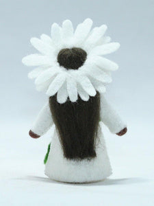 Daisy Fairy Doll – 2.5” Handmade Felt Waldorf Decoration by Ambrosius