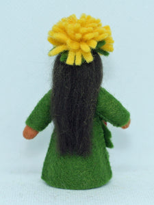 Dandelion Fairy Doll – 2.5” Handmade Felt Waldorf Decoration by Ambrosius