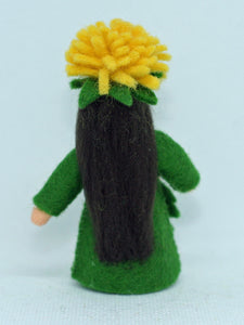 Dandelion Fairy Doll – 2.5” Handmade Felt Waldorf Decoration by Ambrosius
