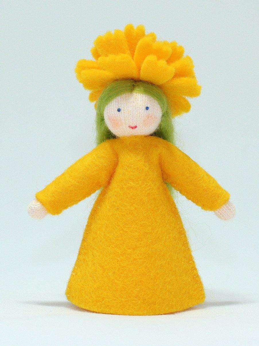 Handmade Desert Marigold Fairy Doll by Ambrosius – Eco-Friendly Wool Felt Waldorf Toy from Eco Flower Fairies LLC