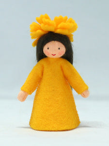 Handmade Desert Marigold Fairy Doll by Ambrosius – Eco-Friendly Wool Felt Waldorf Toy from Eco Flower Fairies LLC
