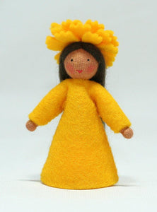 Handmade Desert Marigold Fairy Doll by Ambrosius – Eco-Friendly Wool Felt Waldorf Toy from Eco Flower Fairies LLC