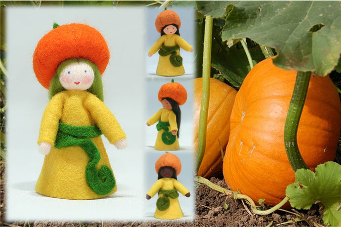 Pumpkin Fairy | Waldorf Doll Shop | Eco Flower Fairies | Handmade by Ambrosius