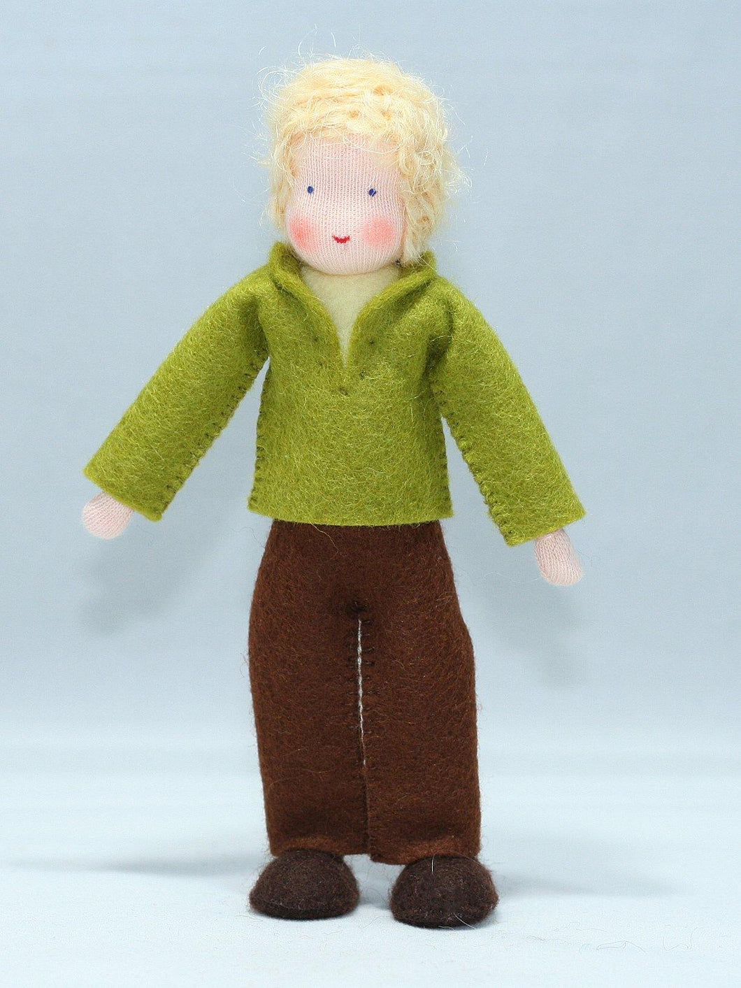 Handmade Father Doll by Ambrosius – Eco-Friendly Wool Felt Waldorf Toy from Eco Flower Fairies LLC