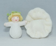 Flower Baby Doll – 2” Handmade Felt Waldorf Decoration by Ambrosius