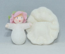 Flower Baby Doll – 2” Handmade Felt Waldorf Decoration by Ambrosius