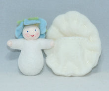 Flower Baby Doll – 2” Handmade Felt Waldorf Decoration by Ambrosius