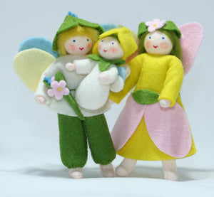 Handmade Flower Fairy Doll Family by Ambrosius – Eco-Friendly Wool Felt Waldorf Toy from Eco Flower Fairies LLC