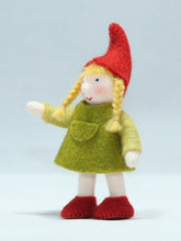 Forest Gnome Girl (bendable felt doll) - Eco Flower Fairies | Handmade by Ambrosius