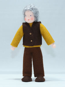 Handmade Grandfather Doll by Ambrosius – Eco-Friendly Wool Felt Waldorf Toy from Eco Flower Fairies LLC