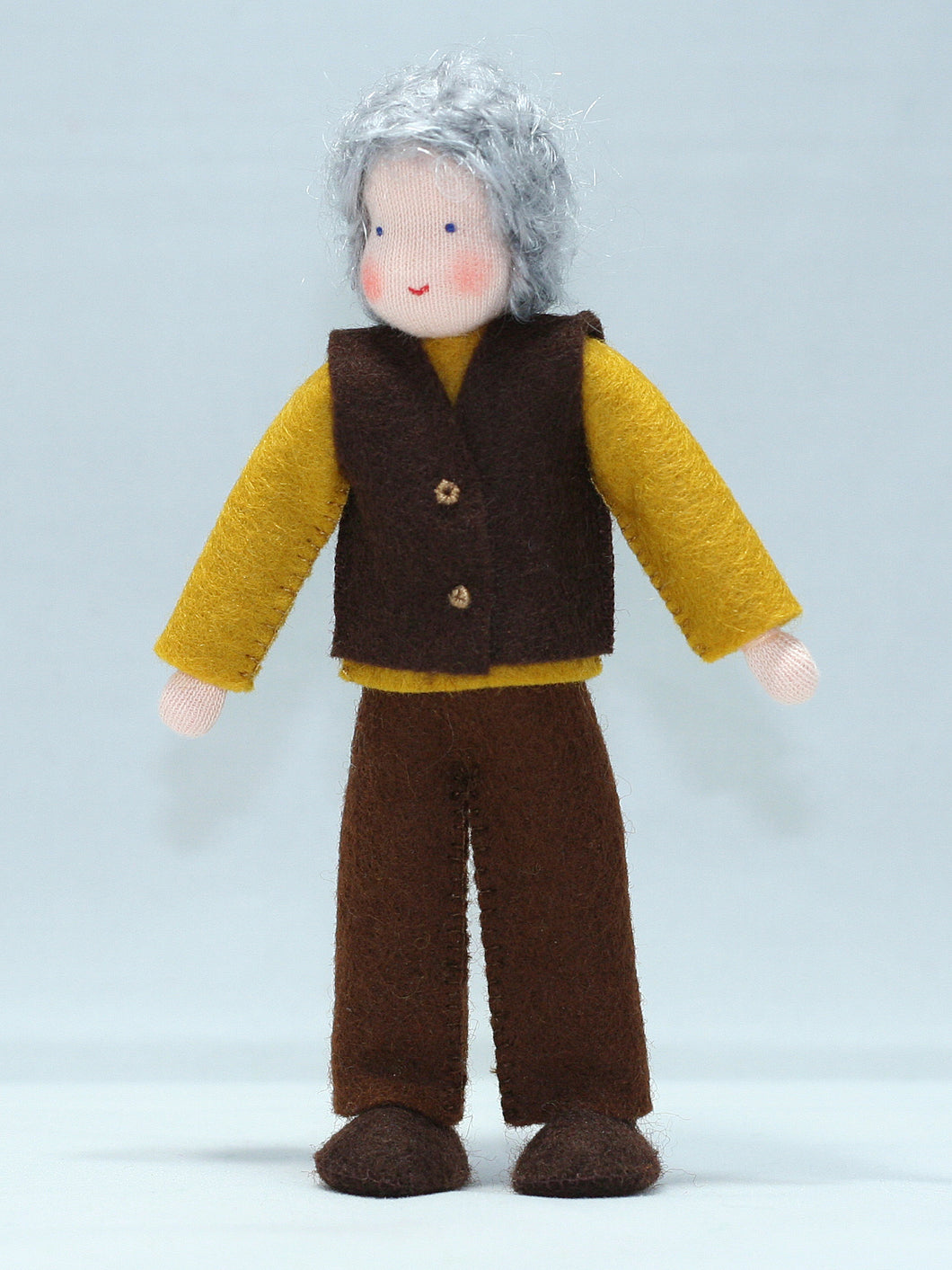 Handmade Grandfather Doll by Ambrosius – Eco-Friendly Wool Felt Waldorf Toy from Eco Flower Fairies LLC