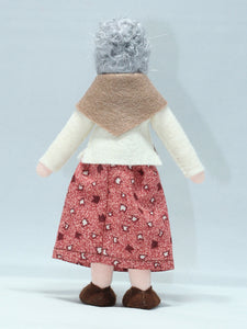Dollhouse Grandmother – 4.5” Handmade Felt Waldorf Doll by Ambrosius