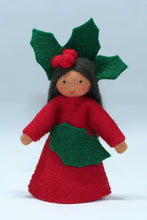Handmade Holly Berry Fairy Doll by Ambrosius – Eco-Friendly Wool Felt Waldorf Toy from Eco Flower Fairies LLC