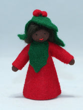 Handmade Holly Berry Fairy Doll by Ambrosius – Eco-Friendly Wool Felt Waldorf Toy from Eco Flower Fairies LLC