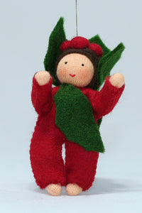 Handmade Holly Baby Doll by Ambrosius – Eco-Friendly Wool Felt Waldorf Toy from Eco Flower Fairies LLC
