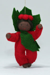 Handmade Holly Baby Doll by Ambrosius – Eco-Friendly Wool Felt Waldorf Toy from Eco Flower Fairies LLC