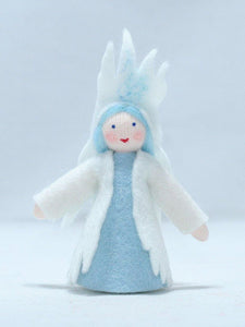 Handmade Ice Fairy Doll by Ambrosius – Eco-Friendly Wool Felt Waldorf Toy from Eco Flower Fairies LLC