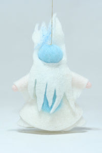 Ice Fairy Doll – 2.5" & 3" Handmade Felt Waldorf Decorations by Ambrosius