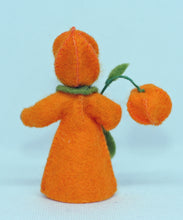 Japanese Lantern Prince (miniature standing felt doll, holding flower)