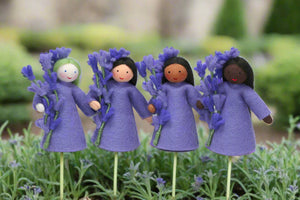 Handmade Lavender Fairy Doll by Ambrosius – Eco-Friendly Wool Felt Waldorf Toy from Eco Flower Fairies LLC