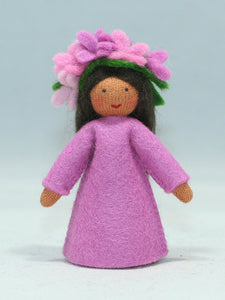 Handmade Lilac Fairy Doll by Ambrosius – Eco-Friendly Wool Felt Waldorf Toy from Eco Flower Fairies LLC