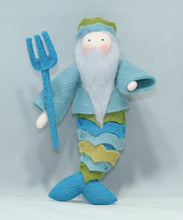 Handmade Mermaid King Doll by Ambrosius – Eco-Friendly Wool Felt Waldorf Toy from Eco Flower Fairies LLC