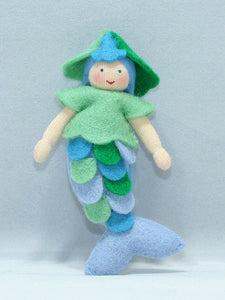 Handmade Mermaid Princess Doll by Ambrosius – Eco-Friendly Wool Felt Waldorf Toy from Eco Flower Fairies LLC