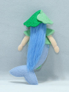 Mermaid Princess Doll – 3.5" Handmade Felt Waldorf Decoration by Ambrosius