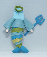 Mermaid King Doll – 5" Handmade Felt Waldorf Decoration by Ambrosius