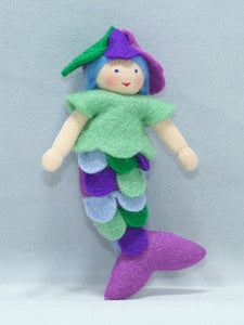 Handmade Mermaid Princess Doll by Ambrosius – Eco-Friendly Wool Felt Waldorf Toy from Eco Flower Fairies LLC