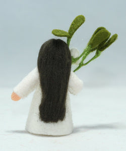 Mistletoe Fairy Doll – 2.5", 3" & 3.5" Handmade Felt Waldorf Decorations by Ambrosius
