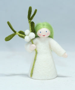 Handmade Mistletoe Fairy Doll by Ambrosius – Eco-Friendly Wool Felt Waldorf Toy from Eco Flower Fairies LLC