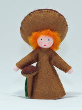 Handmade Portabella Mushroom Fairy Doll by Ambrosius – Eco-Friendly Wool Felt Waldorf Toy from Eco Flower Fairies LLC