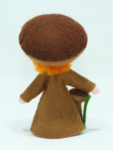 Mushroom World - Portabella Mushroom Fairy Doll – 2.5" Handmade Felt Waldorf Decoration by Ambrosius