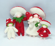 Red Mushroom Family | Waldorf Doll Shop | Eco Flower Fairies | Handmade by Ambrosius