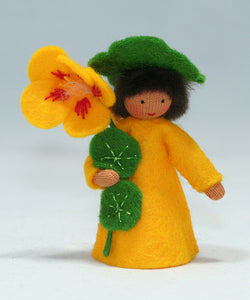 Handmade Nasturtium Fairy Doll by Ambrosius – Eco-Friendly Wool Felt Waldorf Toy from Eco Flower Fairies LLC