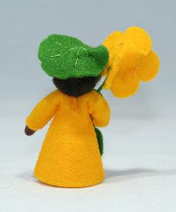 Nasturtium Fairy Doll – 2.5" & 3" Handmade Felt Waldorf Decorations by Ambrosius
