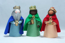 Handmade Nativity Three Kings Doll Set by Ambrosius – Eco-Friendly Wool Felt Waldorf Toy from Eco Flower Fairies LLC