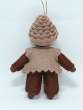 Pine Cone Pixie Doll – 2.5" & 3" Handmade Felt Waldorf Decorations by Ambrosius