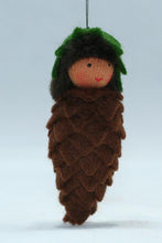 Handmade Pine Cone Baby Doll by Ambrosius – Eco-Friendly Wool Felt Waldorf Toy from Eco Flower Fairies LLC