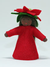Handmade Poinsettia Fairy Doll by Ambrosius – Eco-Friendly Wool Felt Waldorf Toy from Eco Flower Fairies LLC