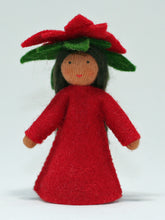 Handmade Poinsettia Fairy Doll by Ambrosius – Eco-Friendly Wool Felt Waldorf Toy from Eco Flower Fairies LLC