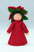 Handmade Poinsettia Fairy Doll by Ambrosius – Eco-Friendly Wool Felt Waldorf Toy from Eco Flower Fairies LLC