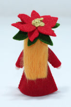 Poinsettia Fairy Doll – 2.5" & 3.5" Handmade Felt Waldorf Decorations by Ambrosius